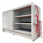 almacén para baterías con sistema de extinción y almacenamiento seguro