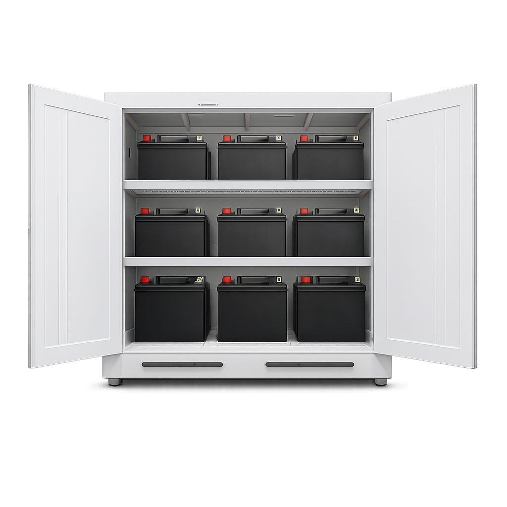 armario de almacenamiento para baterías de litio con sistema de seguridad